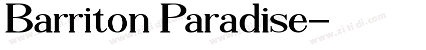 Barriton Paradise字体转换